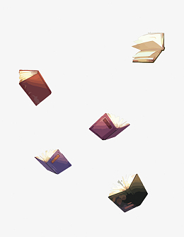 矢量掉落的书本