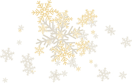 冬季美丽金色雪花