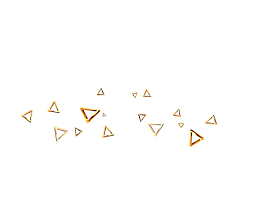 金色立体几何悬浮