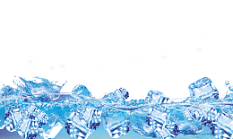 漂浮冰粒的水