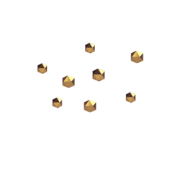 金色立体几何悬浮