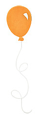 手绘橙色气球