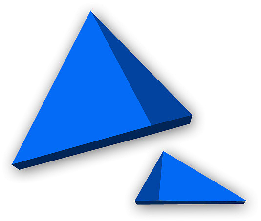 三角形 漂浮 蓝色