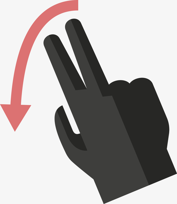 矢量向下滑动的姿势图