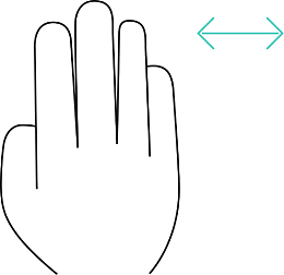 左右滑动的手势矢量图