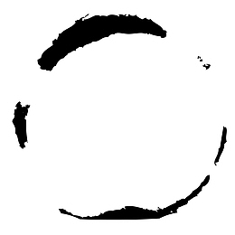 水彩墨迹圆环