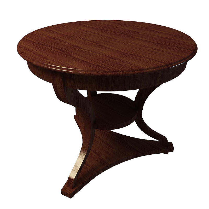 深棕色古典圆木桌