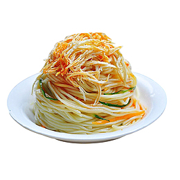 白色圆碗鸡丝凉面食品餐饮