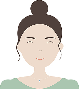 微笑的卡通美女