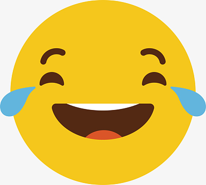 黄色可爱圆脸矢量苦笑表情