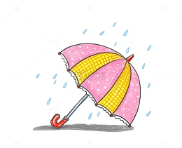 手绘雨伞