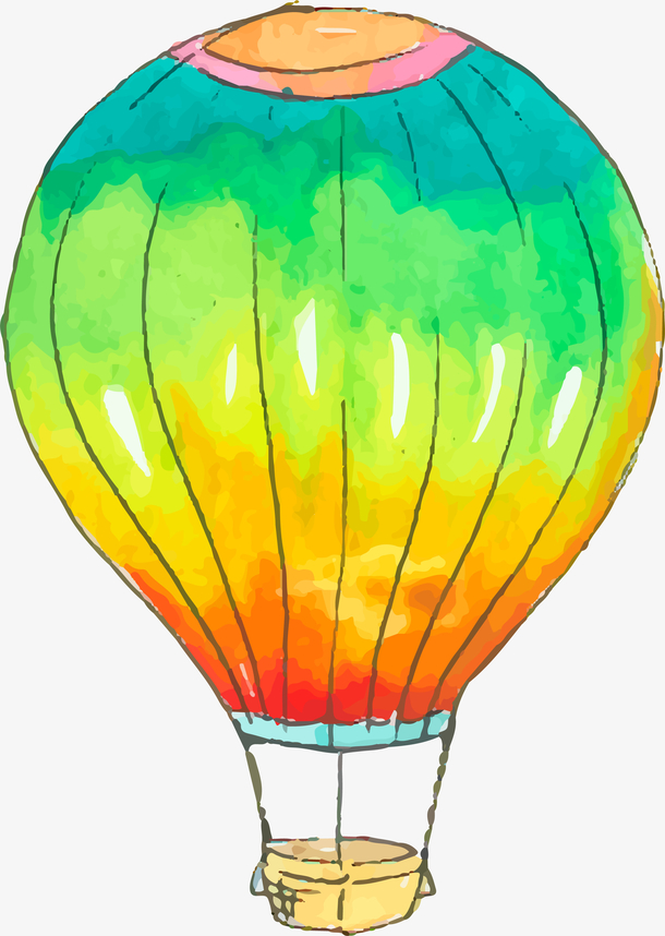 手绘热气球矢量图下载