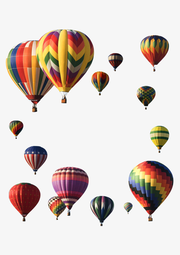 彩色热气球