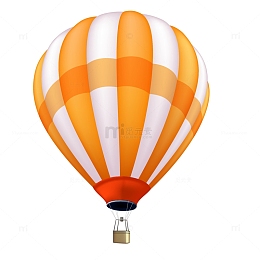 矢量卡通装饰扁平化热气球png