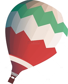 矢量图彩色的热气球