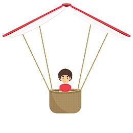 矢量书籍飞行