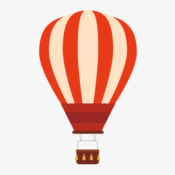 矢量卡通手绘观光热气球免抠图p