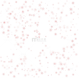 红色雪花漂浮素材