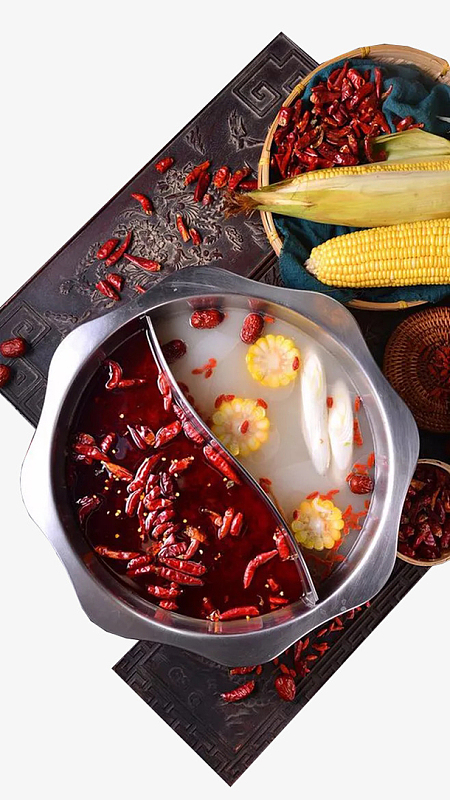 麻辣鸳鸯火锅png