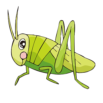 蟋蟀昆虫设计矢量图