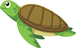 绿色卡通大海海龟