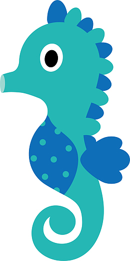 世界海洋日绿色海马