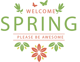 矢量图绿色spring艺术字