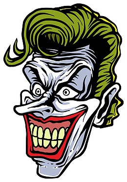 绿色可怕的恶魔小丑