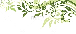 叶子花纹矢量边框