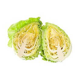 横断面的新鲜卷心菜