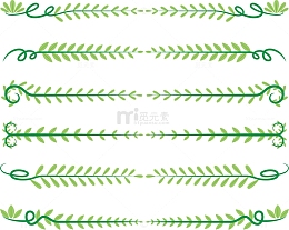 夏天绿色树叶分隔栏