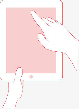 卡通点击屏幕手势素材图