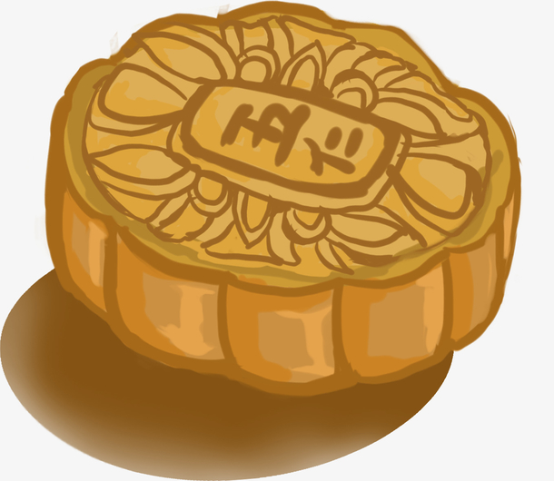 卡通五仁月饼装饰图案