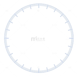 简单蓝色线条圆环