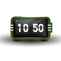 绿色电子时钟设计矢量素材