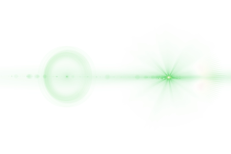 绿色光线光晕圈效果元素