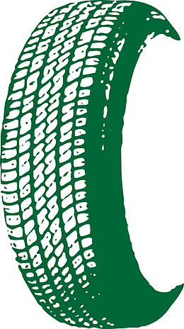 绿色矢量轮胎png图