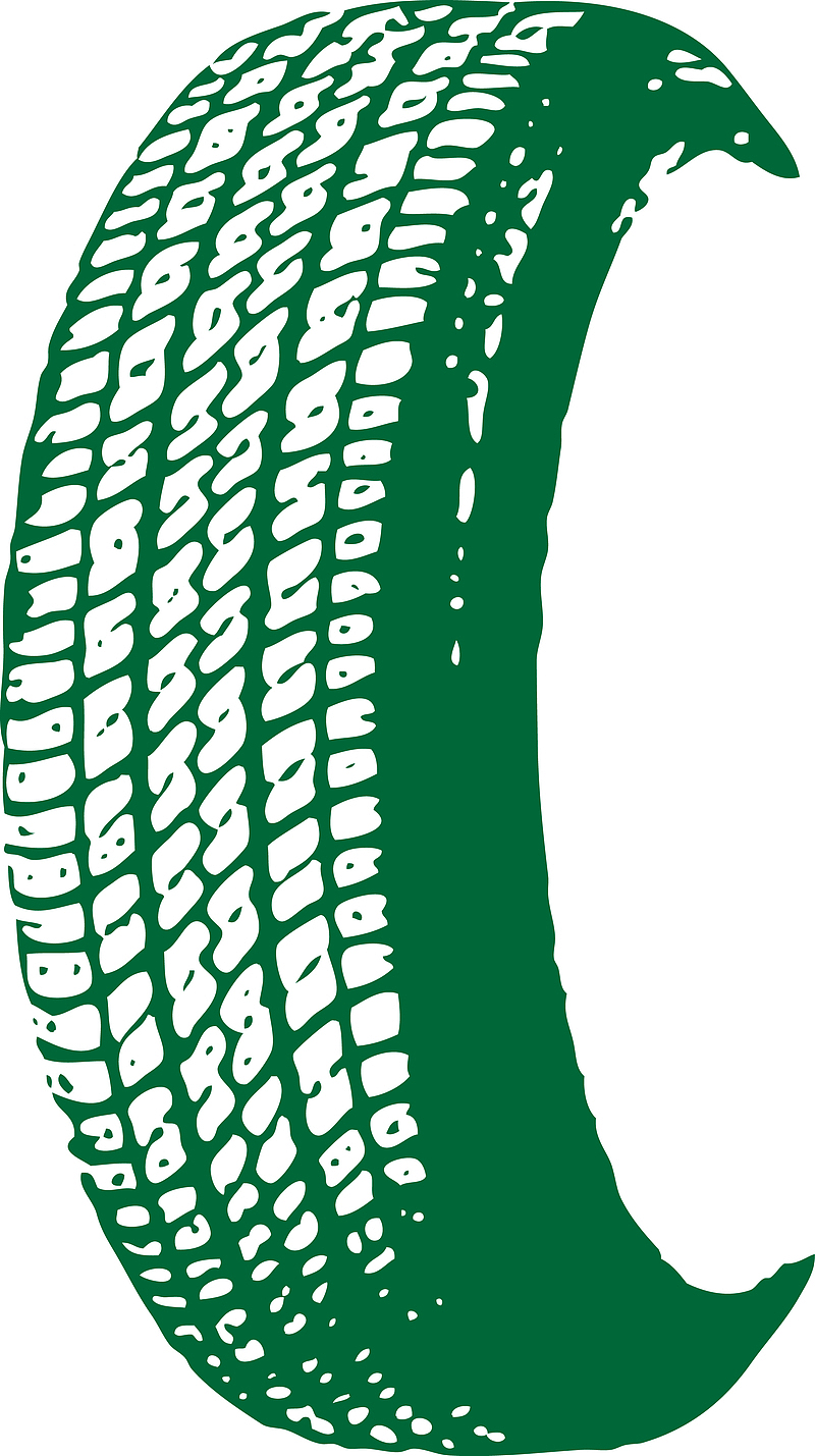 绿色矢量轮胎png图