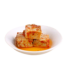 小碗装红油霉豆腐