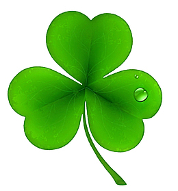 手绘绿色三叶草