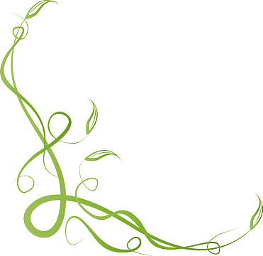 手绘绿色藤蔓素材图