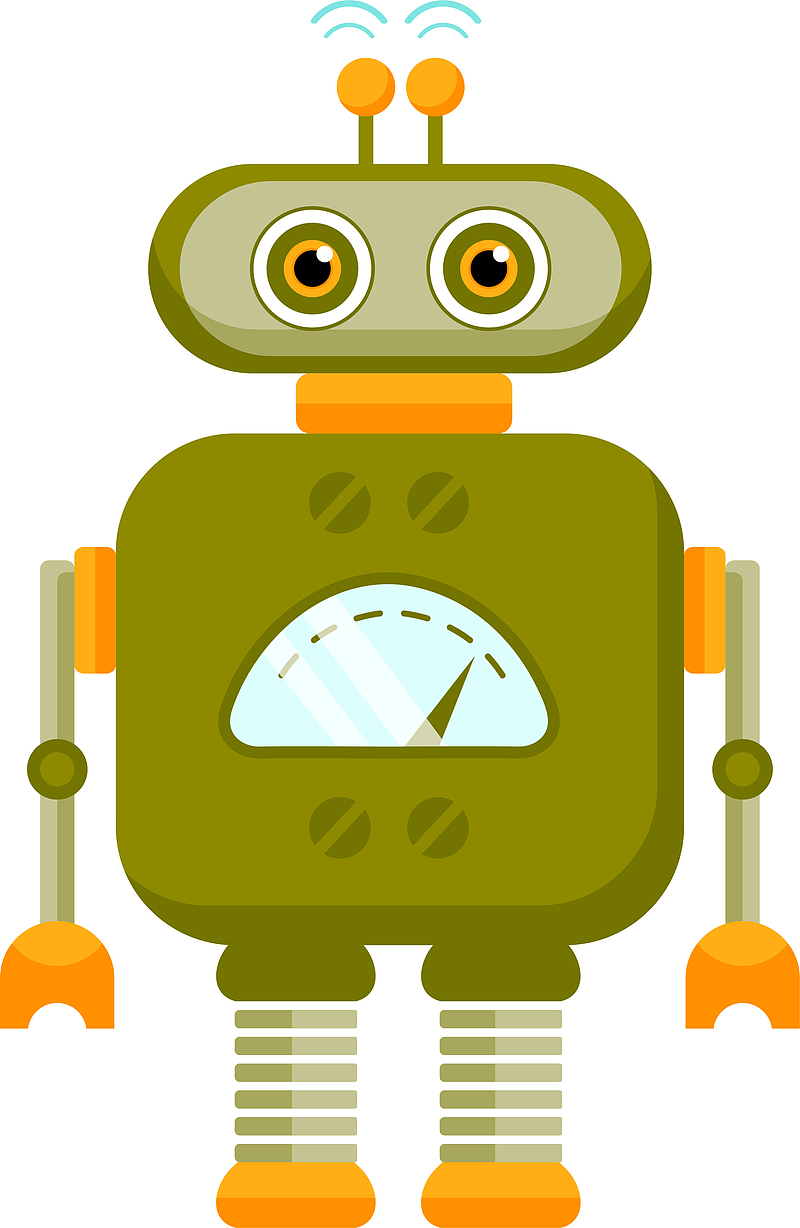 绿色卡通机器人