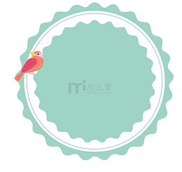 淡绿色几何图圆圈主题边框