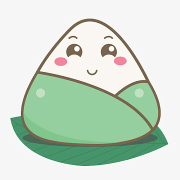 卡通漫画绿色的可爱粽子