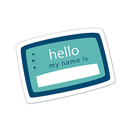 灰绿色姓名标签
