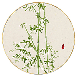 水彩竹子