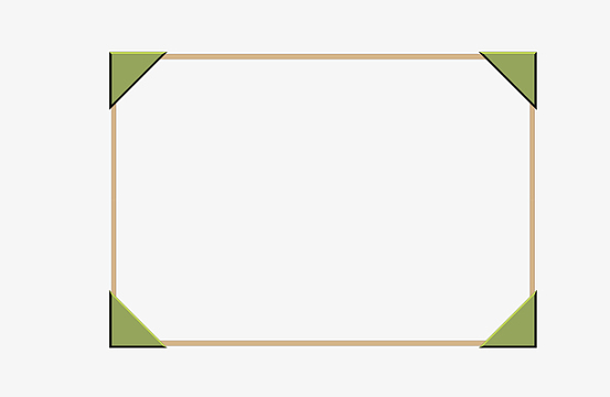 矢量卡通扁平化长方形绿色文本框