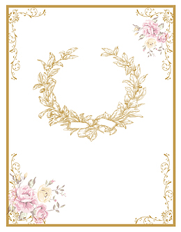 金色简约创意花纹婚礼装饰边框