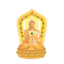 金色卡通佛像