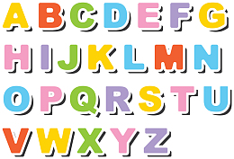彩色英文字母